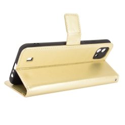 Knížkové pouzdro Shockproof Horse Texture zlaté – Realme C11 2021 | Levné Kryty | Levné Kryty | Levné Kryty