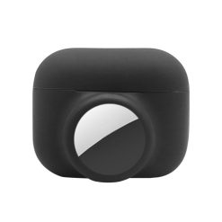 Silikonové pouzdro Resistant 2 v 1 černé – Apple AirPods Pro + Apple AirTag