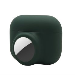 Alternative view of Silikonové pouzdro  Resistant 2 v 1 tmavě zelené – Apple AirPods Pro + Apple AirTag