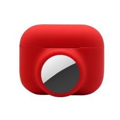 Silikonové pouzdro  Resistant 2 v 1 červené – Apple AirPods Pro + Apple AirTag