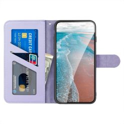 Peněženkové pouzdro Embossing Pattern Jelen fialové – Xiaomi Mi 11 Lite | Levné Kryty | Levné Kryty | Levné Kryty