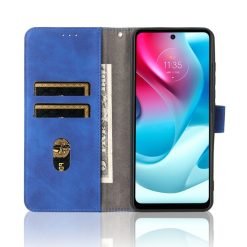 Peněženkové pouzdro Solid modré – Motorola Moto G60s | Levné Kryty | Levné Kryty | Levné Kryty