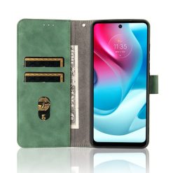 Peněženkové pouzdro Solid zelené – Motorola Moto G60s | Levné Kryty | Levné Kryty | Levné Kryty