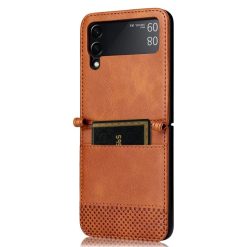 Kryt Retro Leather hnědý – Samsung Galaxy Z Flip 3 | Levné Kryty | Levné Kryty | Levné Kryty