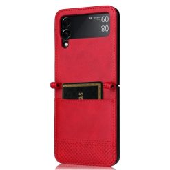 Kryt Retro Leather červený – Samsung Galaxy Z Flip 3 | Levné Kryty | Levné Kryty | Levné Kryty