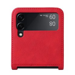Kryt Retro Leather červený – Samsung Galaxy Z Flip 3 | Levné Kryty | Levné Kryty | Levné Kryty