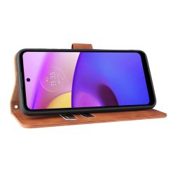 Peněženkové pouzdro Solid hnědé – Motorola Moto E20 / Moto E40 | Levné Kryty | Levné Kryty | Levné Kryty