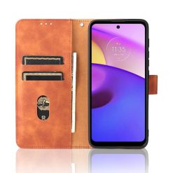 Peněženkové pouzdro Solid hnědé – Motorola Moto E20 / Moto E40 | Levné Kryty | Levné Kryty | Levné Kryty
