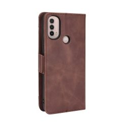 Peněženkové pouzdro Slots case hnědé – Motorola Moto E20 / Moto E40 | Levné Kryty | Levné Kryty | Levné Kryty
