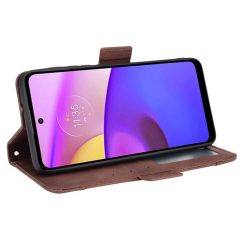 Peněženkové pouzdro Slots case hnědé – Motorola Moto E20 / Moto E40 | Levné Kryty | Levné Kryty | Levné Kryty