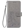 Peněženkové pouzdro Embossing Pattern Čtyřlístek fialové – Samsung Galaxy A52 / A52 5G / A52s 5G | Levné Kryty | Levné Kryty | Levné Kryty