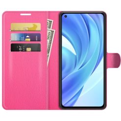 Peněženkové pouzdro Litchi růžové – Xiaomi Mi 11 Lite | Levné Kryty | Levné Kryty | Levné Kryty