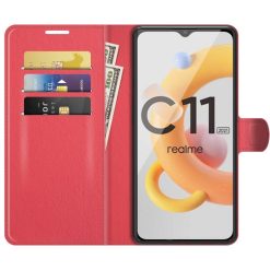 Peněženkové pouzdro Litchi červené – Realme C11 2021 | Levné Kryty | Levné Kryty | Levné Kryty