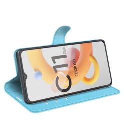 Peněženkové pouzdro Litchi modré – Realme C11 2021 | Levné Kryty | Levné Kryty | Levné Kryty
