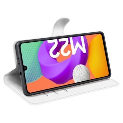 Peněženkové pouzdro Litchi bílé – Samsung Galaxy M22 | Levné Kryty | Levné Kryty | Levné Kryty