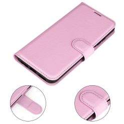 Peněženkové pouzdro Litchi bleděrůžové – Samsung Galaxy M22 | Levné Kryty | Levné Kryty | Levné Kryty