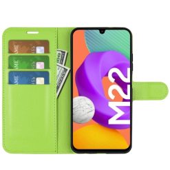 Peněženkové pouzdro Litchi limetkové – Samsung Galaxy M22 | Levné Kryty | Levné Kryty | Levné Kryty