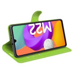 Peněženkové pouzdro Litchi limetkové – Samsung Galaxy M22 | Levné Kryty | Levné Kryty | Levné Kryty
