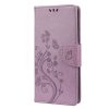 Peněženkové pouzdro Embossing Pattern Motýl a květ hnědé – Samsung Galaxy A13 5G | Levné Kryty | Levné Kryty | Levné Kryty