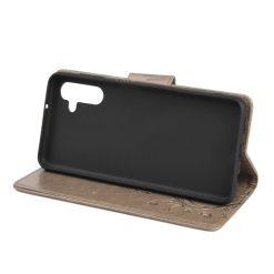 Peněženkové pouzdro Embossing Pattern Motýl a květ hnědé – Samsung Galaxy A13 5G | Levné Kryty | Levné Kryty | Levné Kryty