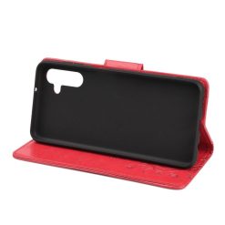 Peněženkové pouzdro Embossing Pattern Motýl a květ červené – Samsung Galaxy A13 5G | Levné Kryty | Levné Kryty | Levné Kryty