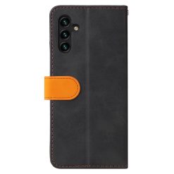 Peněženkové pouzdro Stitching černo-oranžové – Samsung Galaxy A13 5G | Levné Kryty | Levné Kryty | Levné Kryty