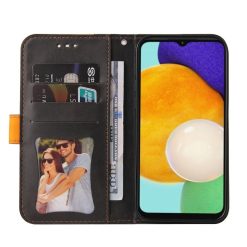 Peněženkové pouzdro Stitching černo-oranžové – Samsung Galaxy A13 5G | Levné Kryty | Levné Kryty | Levné Kryty