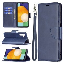 Peněženkové pouzdro Retro Lambskin modré – Samsung Galaxy A13 5G | Levné Kryty | Levné Kryty | Levné Kryty