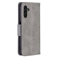 Peněženkové pouzdro Retro Lambskin šedé – Samsung Galaxy A13 5G | Levné Kryty | Levné Kryty | Levné Kryty