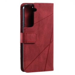 Knížkové pouzdro Rhombus červené – Samsung Galaxy S22 | Levné Kryty | Levné Kryty | Levné Kryty