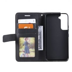 Knížkové pouzdro Rhombus černé – Samsung Galaxy S22 | Levné Kryty | Levné Kryty | Levné Kryty