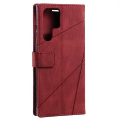 Knížkové pouzdro Rhombus červené – Samsung Galaxy S22 Ultra | Levné Kryty | Levné Kryty | Levné Kryty