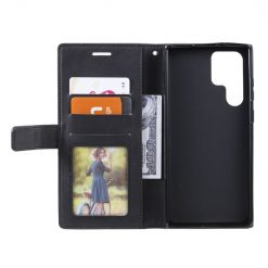 Knížkové pouzdro Rhombus černé – Samsung Galaxy S22 Ultra | Levné Kryty | Levné Kryty | Levné Kryty