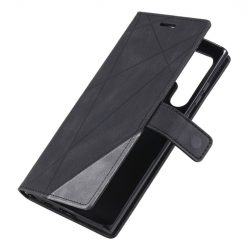 Knížkové pouzdro Rhombus černé – Samsung Galaxy S22 Ultra | Levné Kryty | Levné Kryty | Levné Kryty