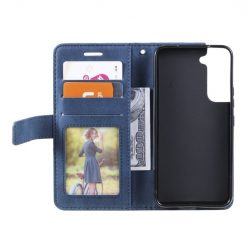 Knížkové pouzdro Rhombus modré – Samsung Galaxy S22+ (S22 Plus) | Levné Kryty | Levné Kryty | Levné Kryty