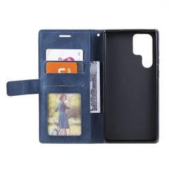 Knížkové pouzdro Rhombus modré – Samsung Galaxy S22 Ultra | Levné Kryty | Levné Kryty | Levné Kryty
