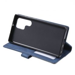Knížkové pouzdro Rhombus modré – Samsung Galaxy S22 Ultra | Levné Kryty | Levné Kryty | Levné Kryty