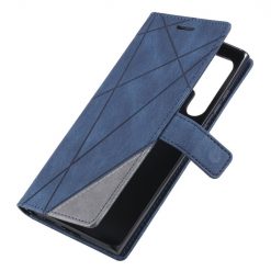 Knížkové pouzdro Rhombus modré – Samsung Galaxy S22 Ultra | Levné Kryty | Levné Kryty | Levné Kryty