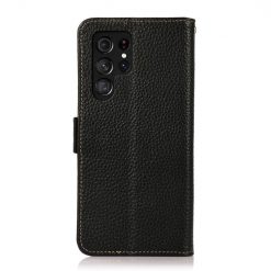 Kožené pouzdro Khazneh leather case černé – Samsung Galaxy S22 Ultra | Levné Kryty | Levné Kryty | Levné Kryty