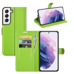 Peněženkové pouzdro Litchi limetkové – Samsung Galaxy S22+ (S22 Plus) | Levné Kryty | Levné Kryty | Levné Kryty