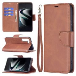 Peněženkové pouzdro Retro Lambskin hnědé – Samsung Galaxy S22+ (S22 Plus) | Levné Kryty | Levné Kryty | Levné Kryty