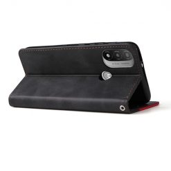 Peněženkové pouzdro Stitching černo-červené – Motorola Moto E20 / Moto E40 | Levné Kryty | Levné Kryty | Levné Kryty