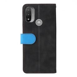 Alternative view of Peněženkové pouzdro Stitching černo-modré – Motorola Moto E20 / Moto E40