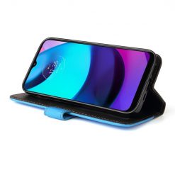 Peněženkové pouzdro Stitching černo-modré – Motorola Moto E20 / Moto E40 | Levné Kryty | Levné Kryty | Levné Kryty