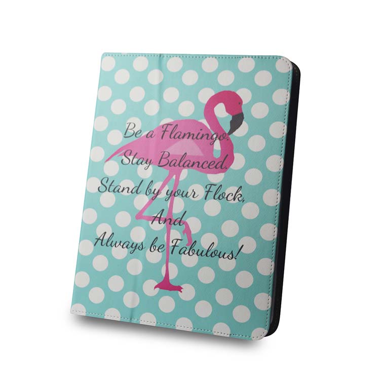 Univerzální knížkové pouzdro Flamingo and Dots pro tablet s 9 - 10 palcovým displejem