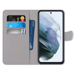 Knížkové pouzdro Trendy Cross case Vlk s růží – Samsung Galaxy S21 FE | Levné Kryty | Levné Kryty | Levné Kryty