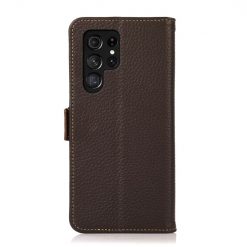 Kožené pouzdro Khazneh leather case hnědé – Samsung Galaxy S22 Ultra | Levné Kryty | Levné Kryty | Levné Kryty