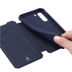Peněženkové pouzdro Dux Ducis Skin X modré – Samsung Galaxy S21 FE | Levné Kryty | Levné Kryty | Levné Kryty