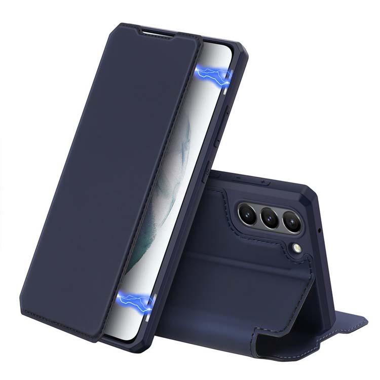 Peněženkové pouzdro Dux Ducis Skin X modré – Samsung Galaxy S21 FE