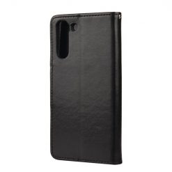 Peněženkové pouzdro Embossing Pattern Motýl a květ černé – Samsung Galaxy S21 FE | Levné Kryty | Levné Kryty | Levné Kryty